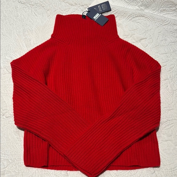 Polo by Ralph Lauren Red Ribbed Turtleneck Sweater - tags NOT included - Picture 3 of 6